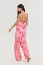 Micaela Jumpsuit - Pink Stripes - Image 2
