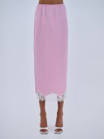 Φούστα Satin Lace - Ροζ/Κίτρινο