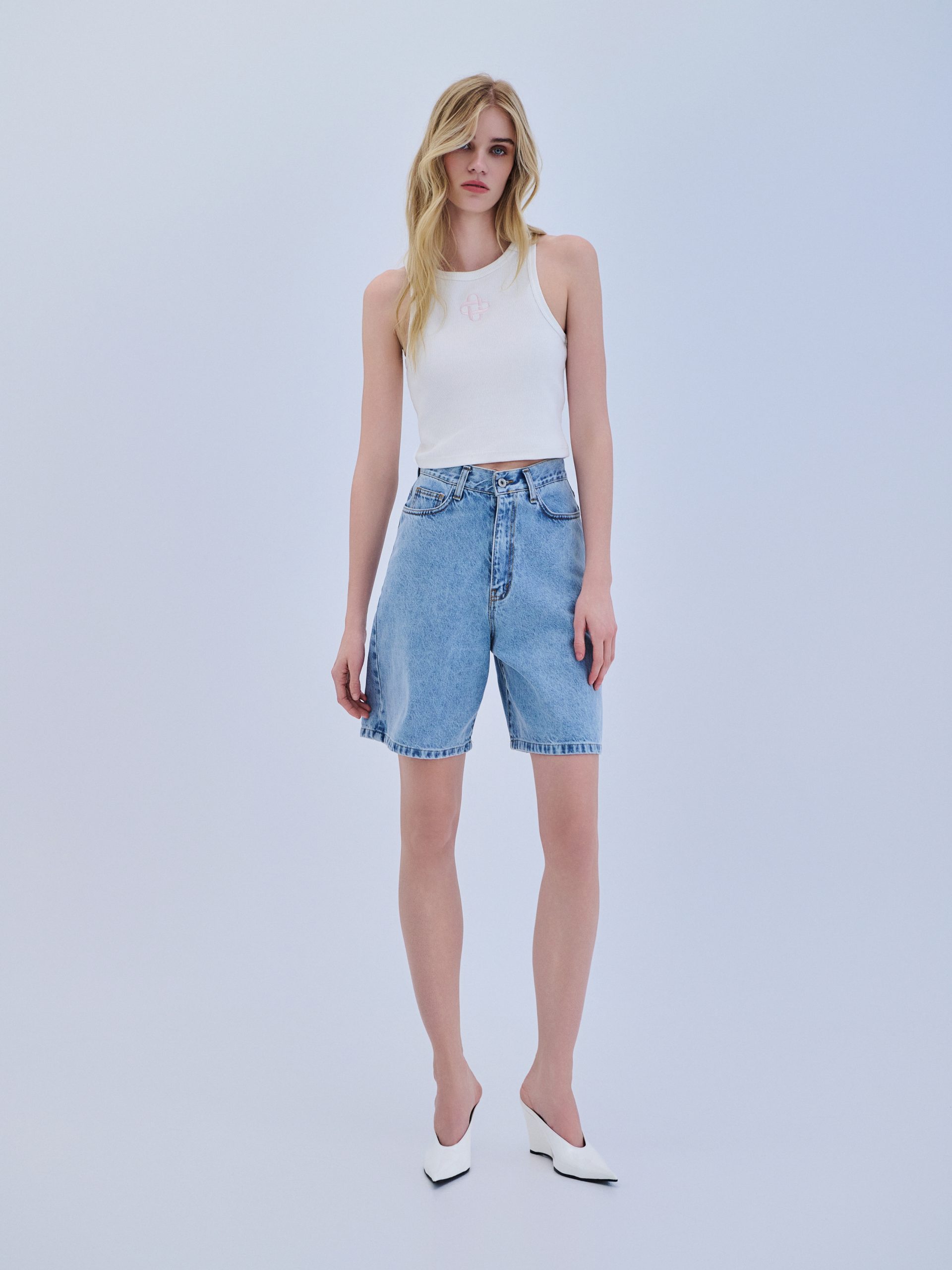 S6TNDV0051 DENIM BERMUDA (6) Denim Βερμούδα High Rise - Image 1