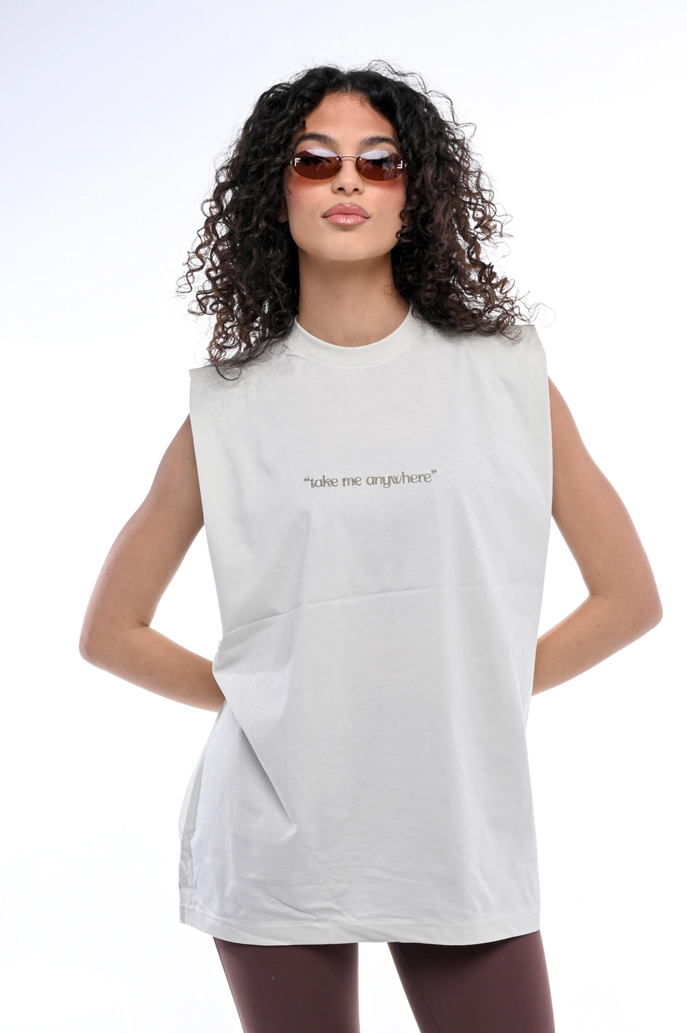WNDR8455-1 Take Me Anywhere Top - Εκρού - Image 1