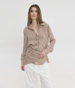 Lucida Semi-Sheer Shirt - Brown - Image 3