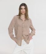 Lucida Semi-Sheer Shirt - Brown