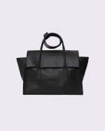 Black Foldover Bag