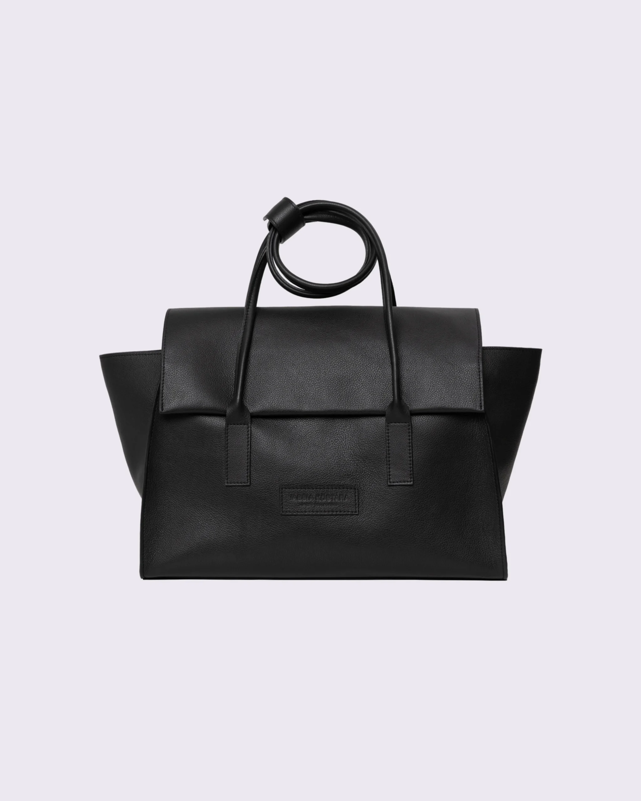 0018587_black-foldover-bag_3960 Black Foldover Bag - Image 1