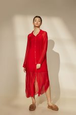 Aphrodite Μακρύ Πουκάμισο - Κόκκινο - Image 3