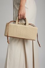 Rib East-West Bag - Beige - Image 4