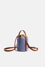 Rib Bucket Bag - Lilac/Blue