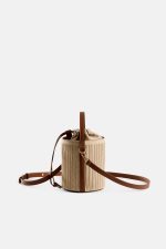 Rib Bucket Bag - Beige
