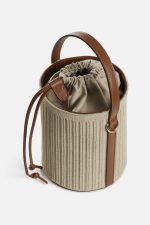 Rib Bucket Bag - Beige - Image 2