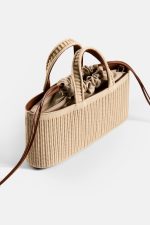 Rib East-West Bag - Beige - Image 2
