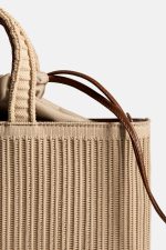 Rib East-West Bag - Beige - Image 3