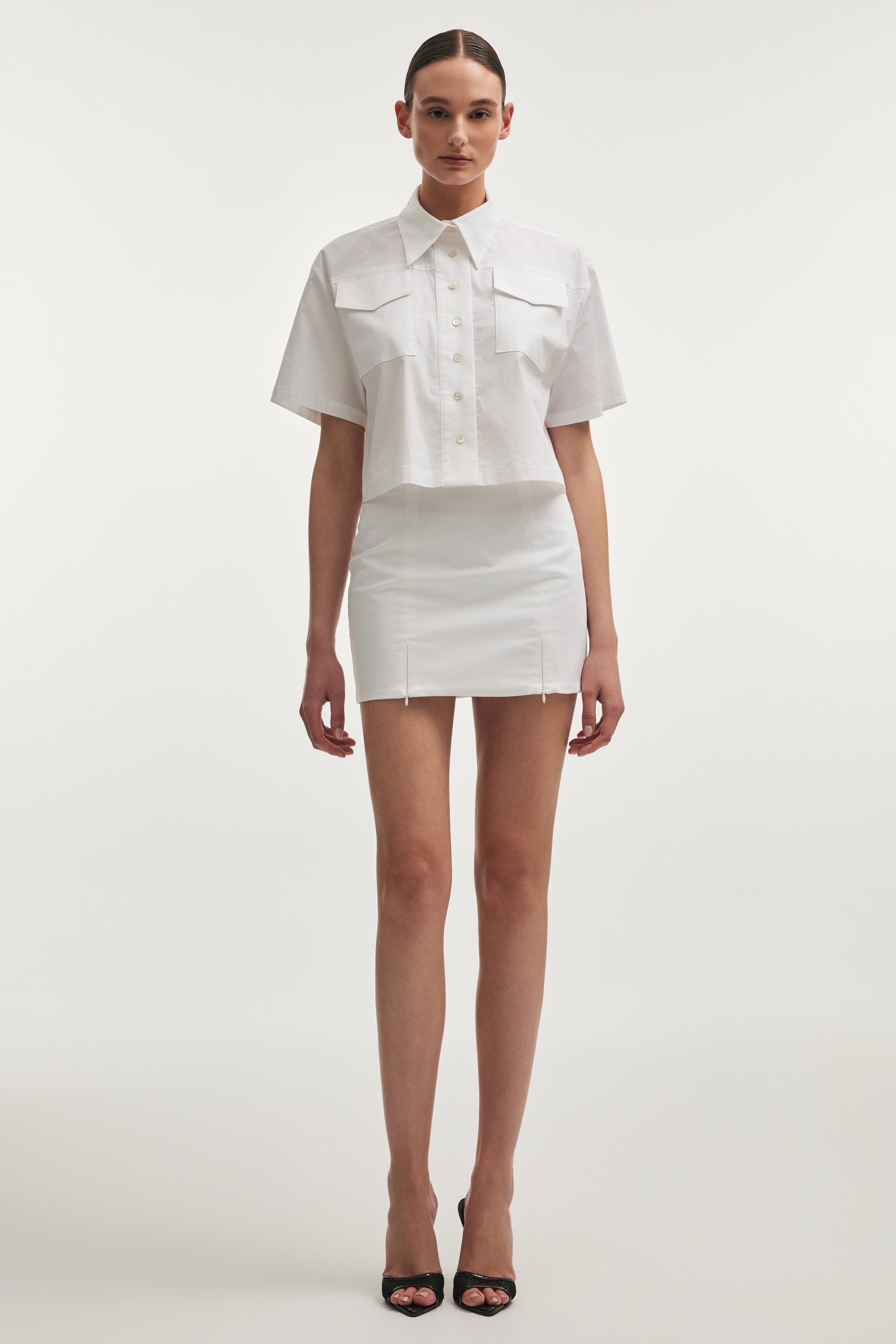 NR_E_SUM26_1320546 copy NR Still Life Mini Skirt White - Image 1