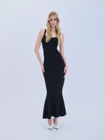 Combos Maxi Φόρεμα Ruffled - Μαύρο