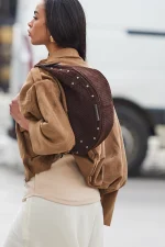 Net Hype Suede Baguette Τσάντα - Καφέ - Image 3