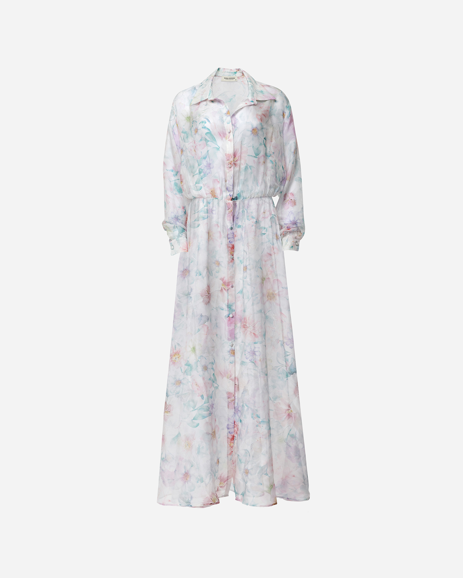 VK GHOST-020-2 Floral Chemisier Maxi Dress - Image 1