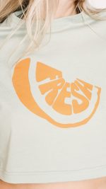Catalina Crop T-shirt - Pistachio Fresh - Image 2