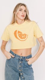 Catalina Crop T-shirt - Yellow Fresh