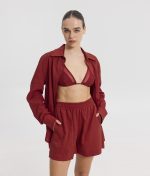 Cleo Shorts - Wine - Image 3