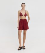 Cleo Shorts - Wine