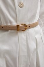 NR Rocky Leather Belt - Beige