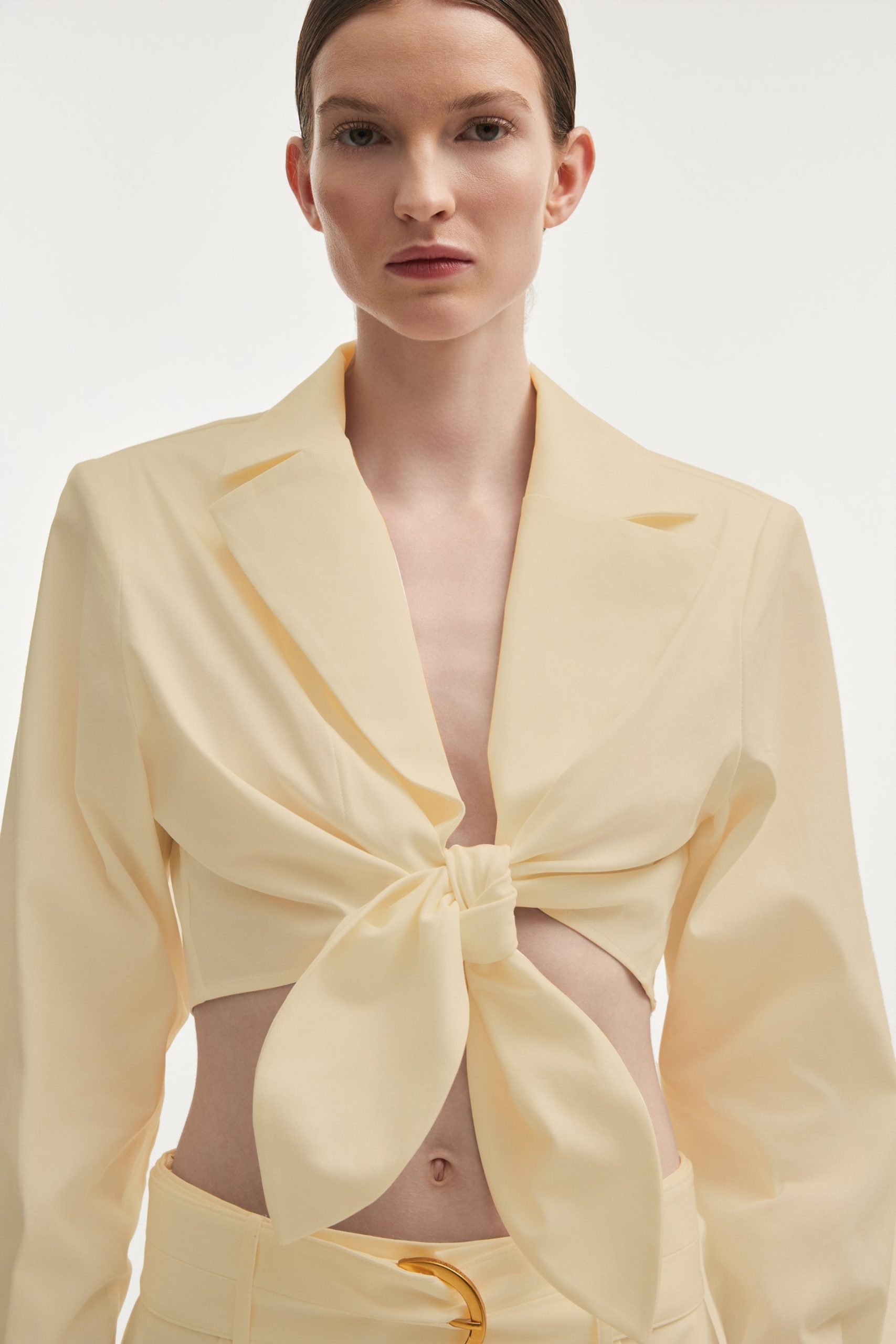 nr_e_sum26_13120_45_butter NR Pure Crop Shirt - Butter Yellow - Image 1