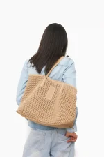 Net Planet Tote Shopper Τσάντα - Μπεζ - Image 4