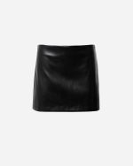 Black Faux Leather Mini Skirt