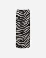 Zebra Print Midi Skirt