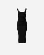 Black Fitted Midi Dress
