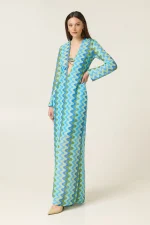 Blue Waves Maxi Dress - Image 3