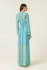 Blue Waves Maxi Dress - Image 2