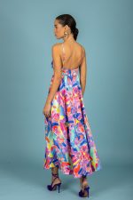 Tommaso Satin V-Neck Φόρεμα - Multicolor - Image 2