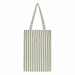 Mint Striped Tote Bag