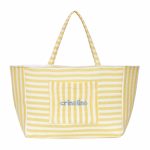 Yellow Striped Weekend Bag