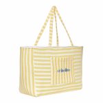 Yellow Striped Weekend Bag - Image 3