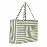 Mint Striped Weekend Bag - Image 3