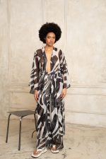 Africa Black Kimono
