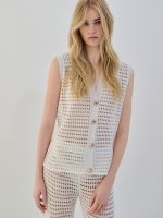Cardigan V Shell Buttons - Λευκό