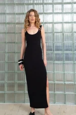 Vaffle Black Dress - Image 2