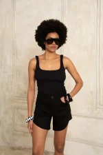 Natali Black Shorts