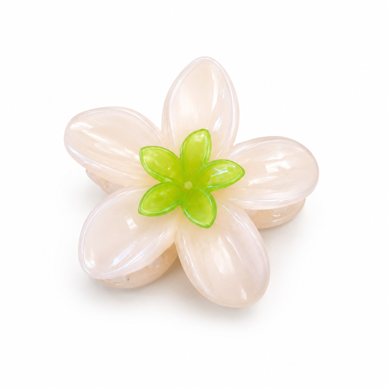 c5fb70fb-0ccb-4e9f-aa33-239ac67cf6bc Flower Hair Claw - White - Image 1