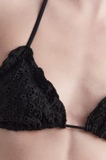 NR Black Pearl Triangle Bikini - Black - Image 3