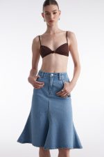 NR Silia Denim Skirt Blue - Image 3