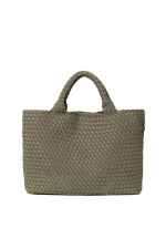 Handwoven Neoprene Medium Tote Τσάντα - Khaki