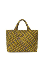 Handwoven Neoprene Medium Tote Τσάντα - Lime