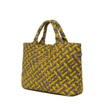 Handwoven Neoprene Medium Tote Τσάντα - Lime - Image 2