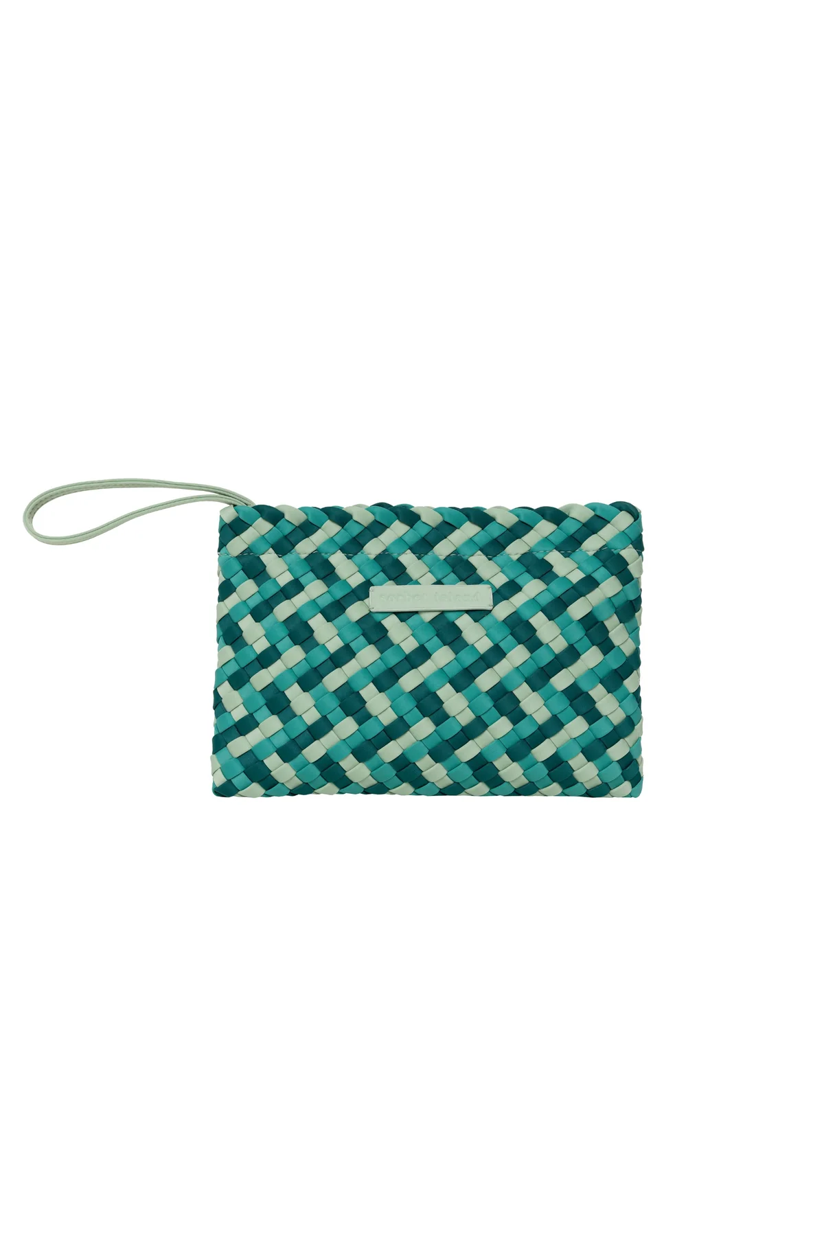 NEOP0010-NEOPRENE-PENCIL-BAG-MULTICOLOR-GREEN-01 Handwoven Neoprene Pencil Τσάντα - Green - Image 1