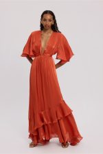 Burnt Orange Long Dress