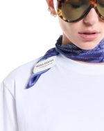 White T-Shirt With Blue Bandana - Image 2