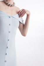 Fine Line Knitted Midi Dress Ciel - Image 3